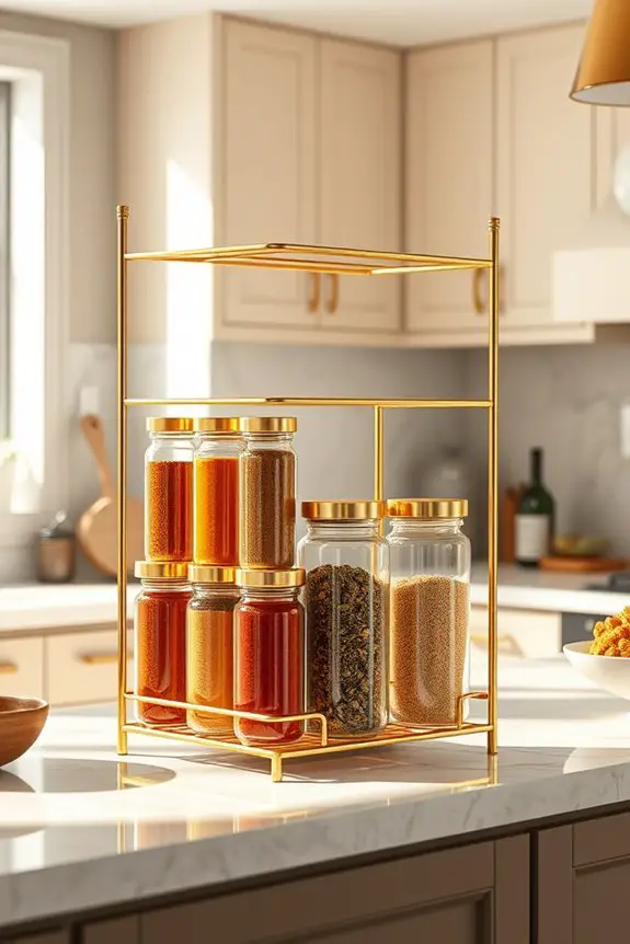 stylish gold spice organization