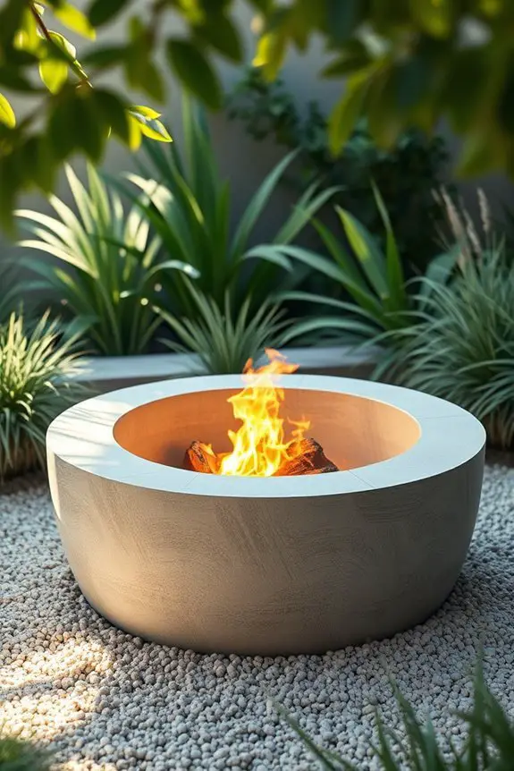 stylish gravel fire pit