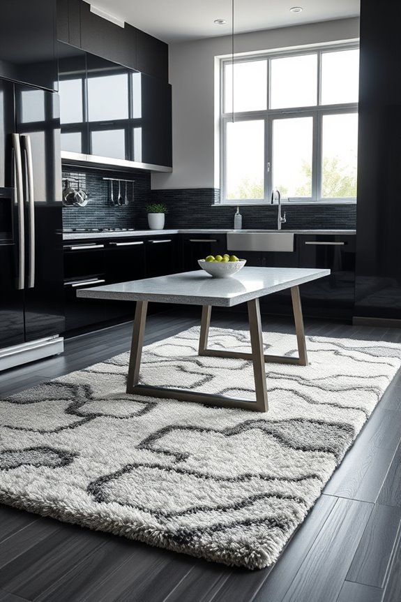 stylish gray and black rugs