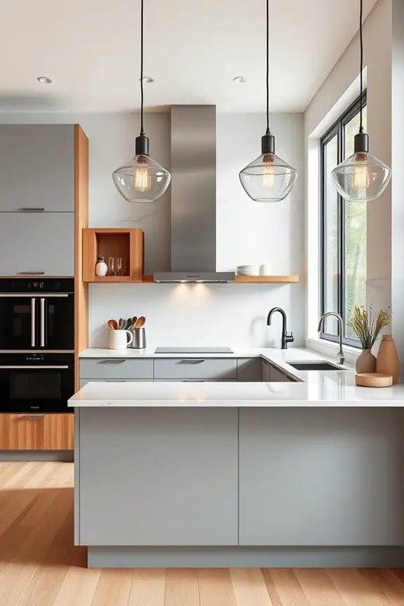 stylish gray and brown lighting