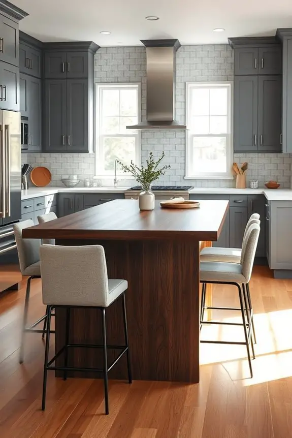 stylish gray brown kitchen islands