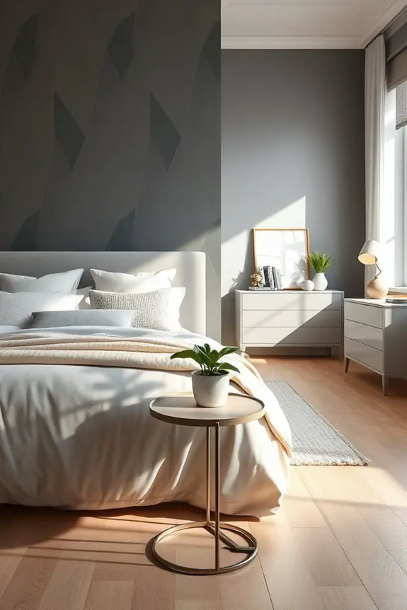 stylish grey accent wall