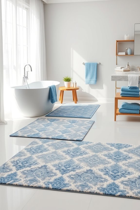 stylish grey and blue rugs
