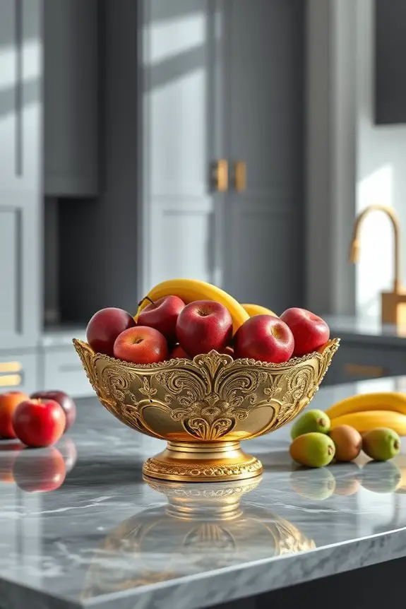 stylish grey and gold bowls