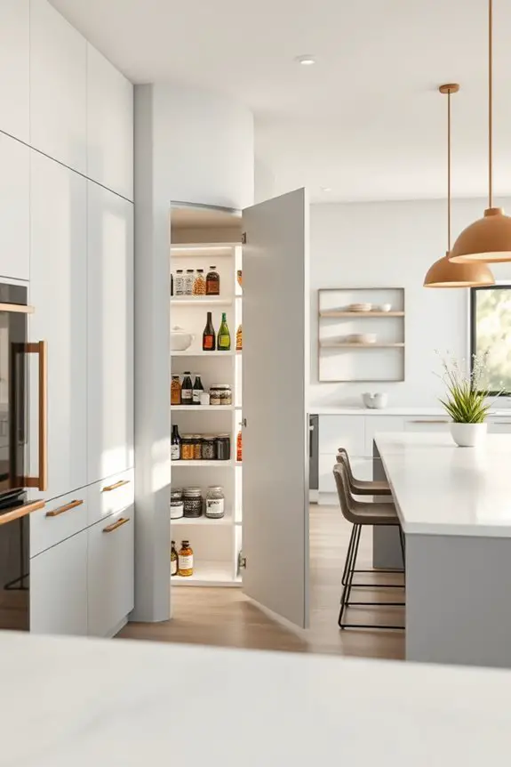 stylish hidden pantry solutions