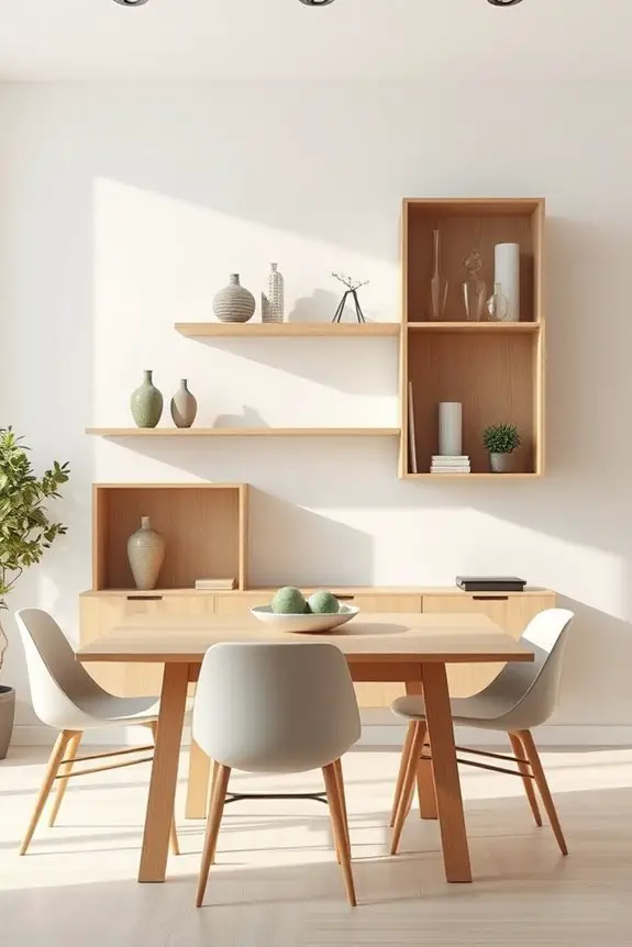 stylish hidden storage shelves