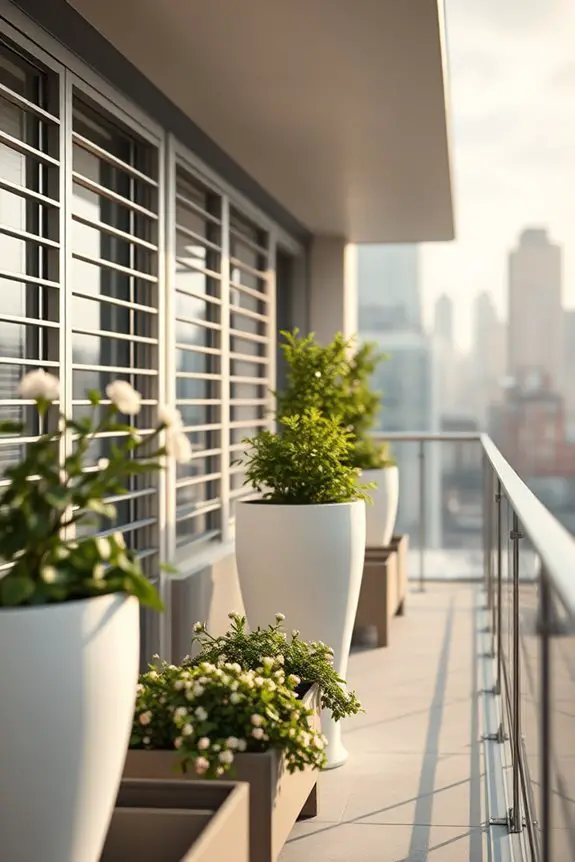 stylish horizontal balcony grills