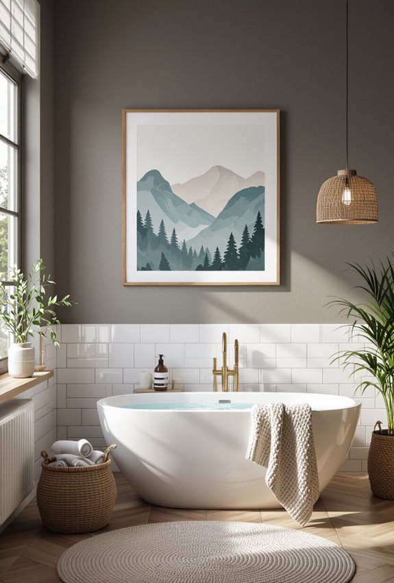 stylish humid friendly bathroom art