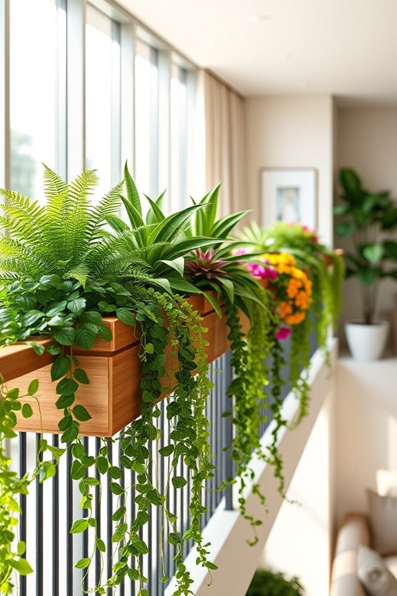 stylish indoor railing planters