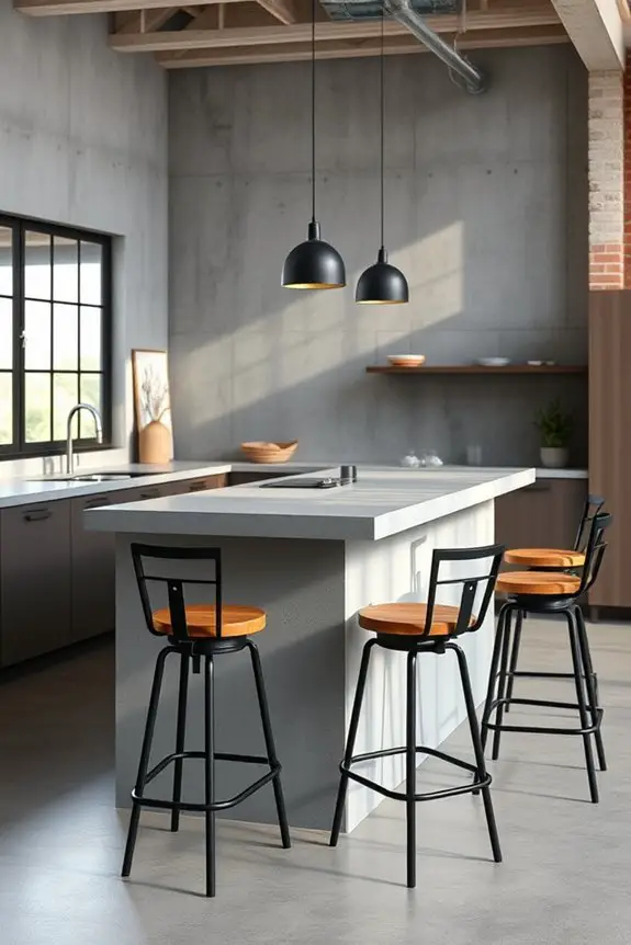 stylish industrial bar stools