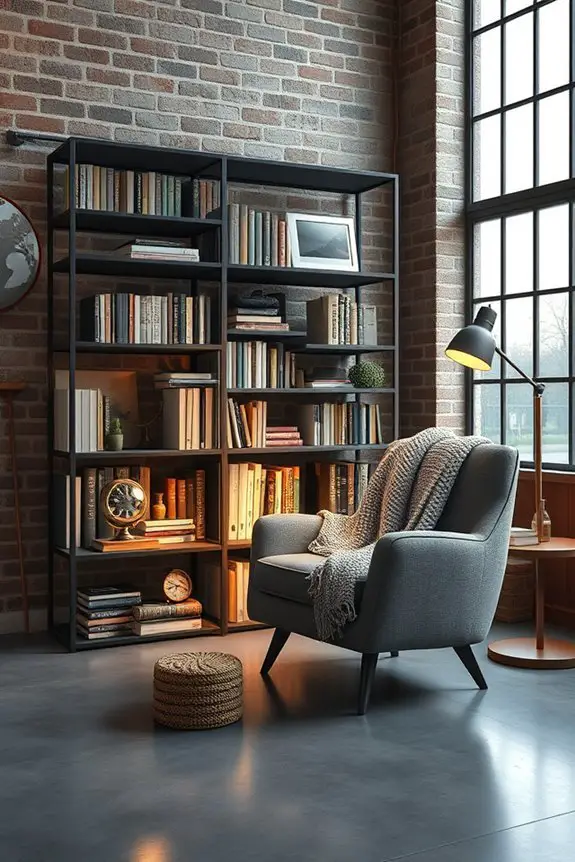 stylish industrial book space