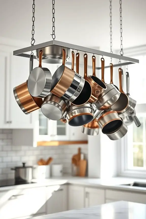 stylish kitchen pot organization