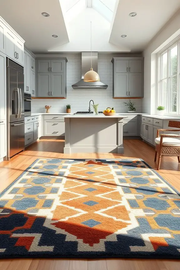 stylish kitchen statement rugs