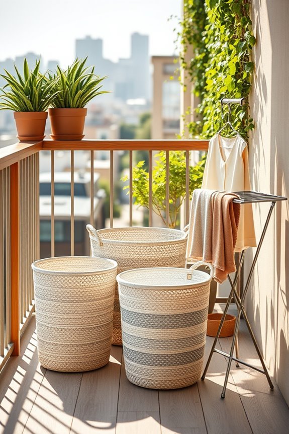 stylish laundry basket organization