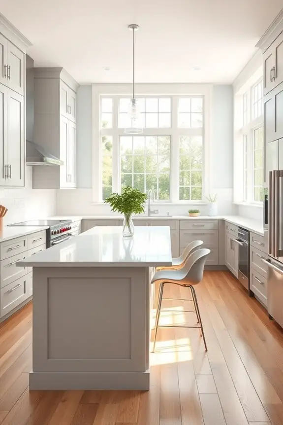 stylish light gray kitchens