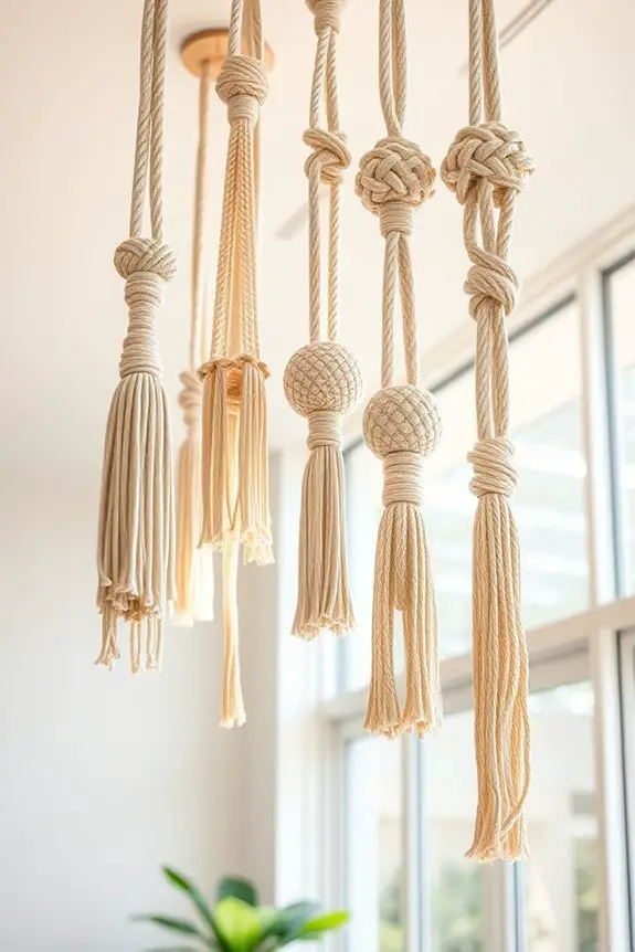 stylish macram ceiling decor