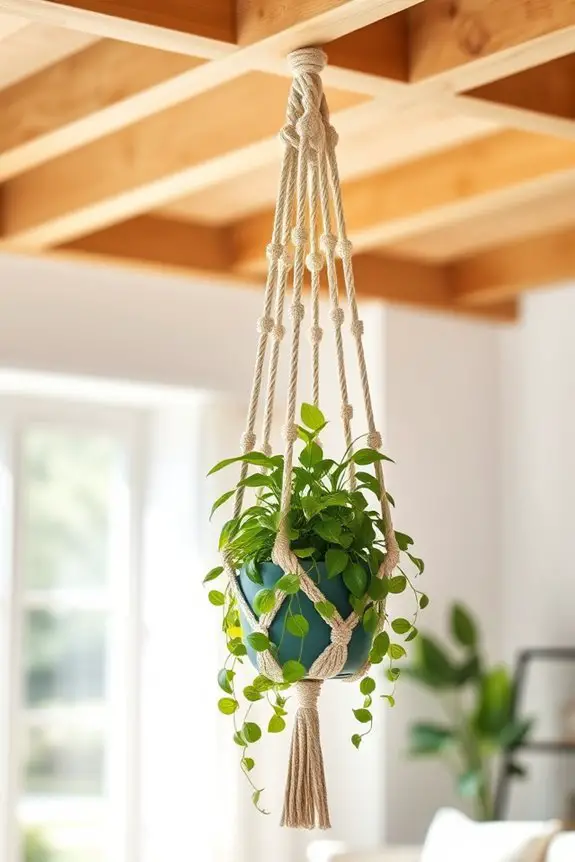 stylish macram plant hanger