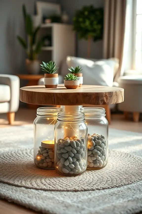 stylish mason jar table