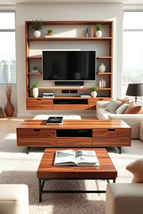 stylish media console storage