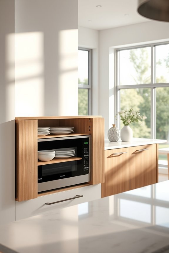 stylish microwave buffet design