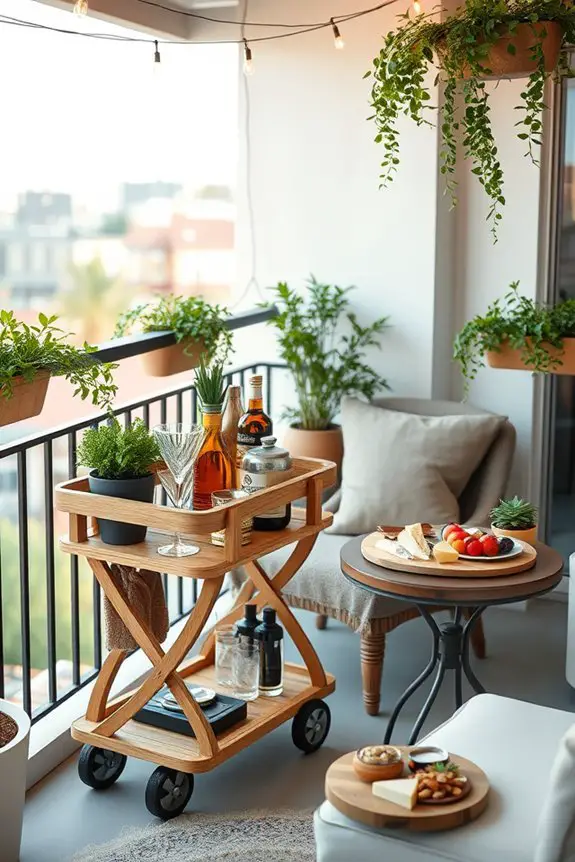 stylish mini bar setup
