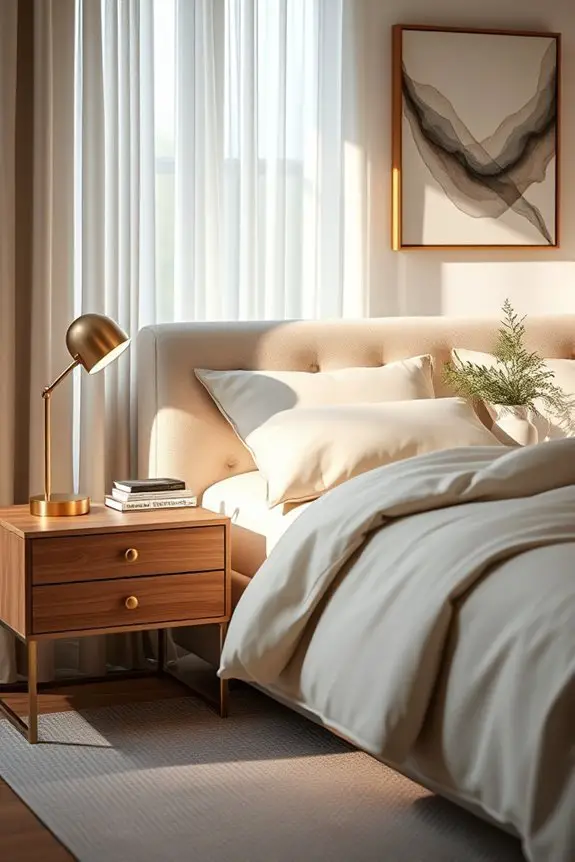 stylish minimalist bedside tables