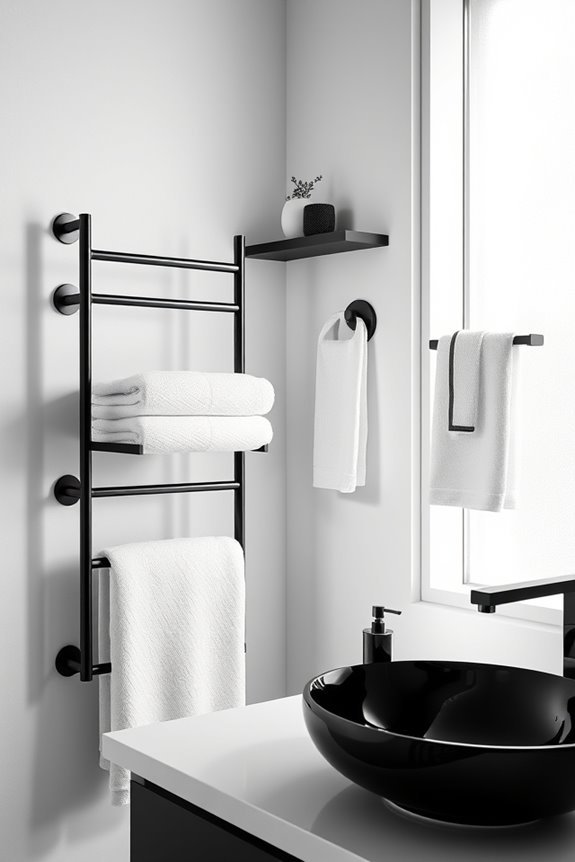 stylish minimalist towel holders