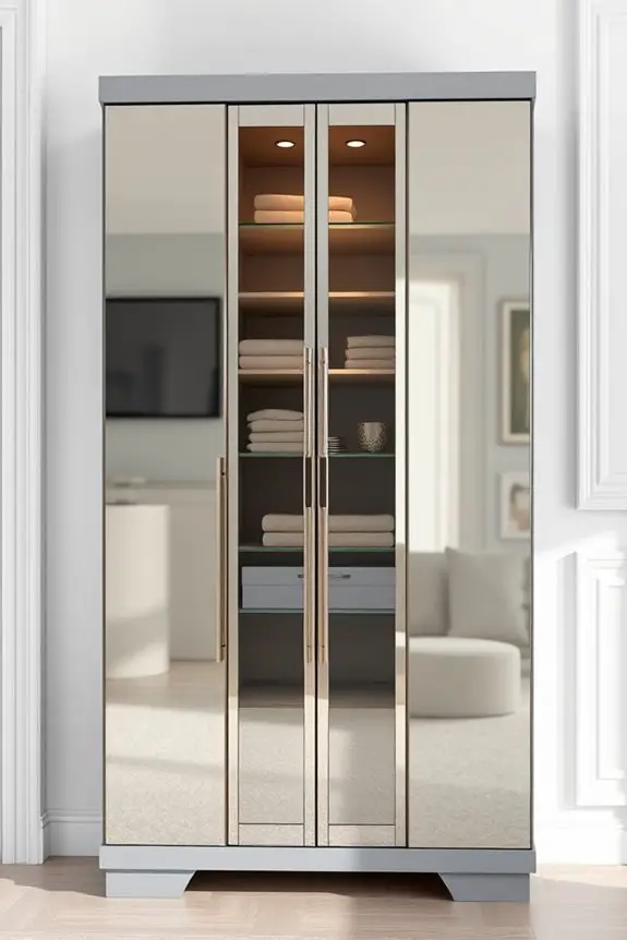 stylish mirrored storage solutions