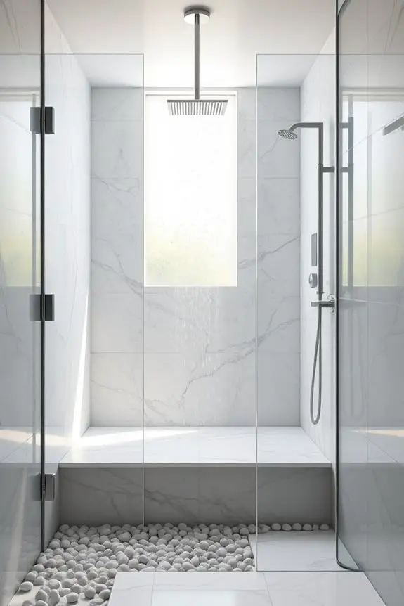 stylish modern glass showers