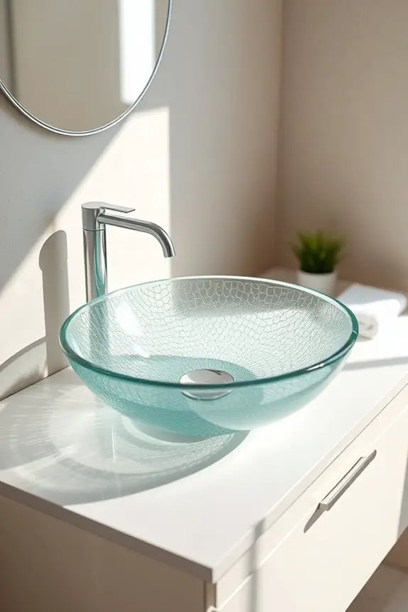 stylish modern glass sinks