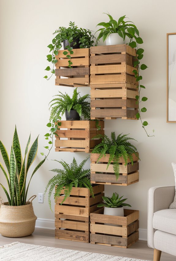 stylish modular plant display