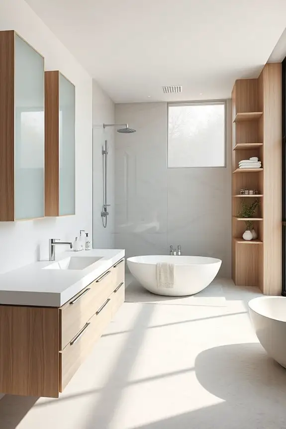 stylish multi functional bathroom storage