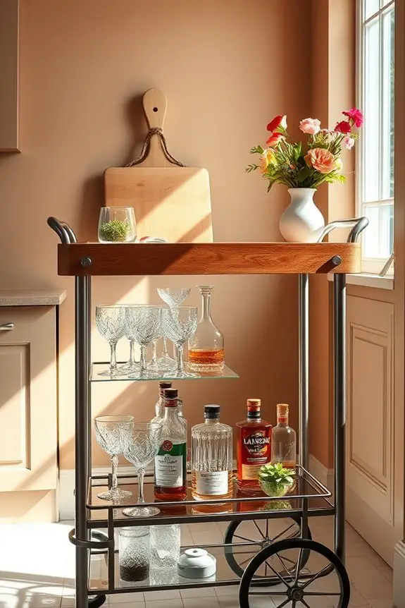 stylish multifunctional bar cart