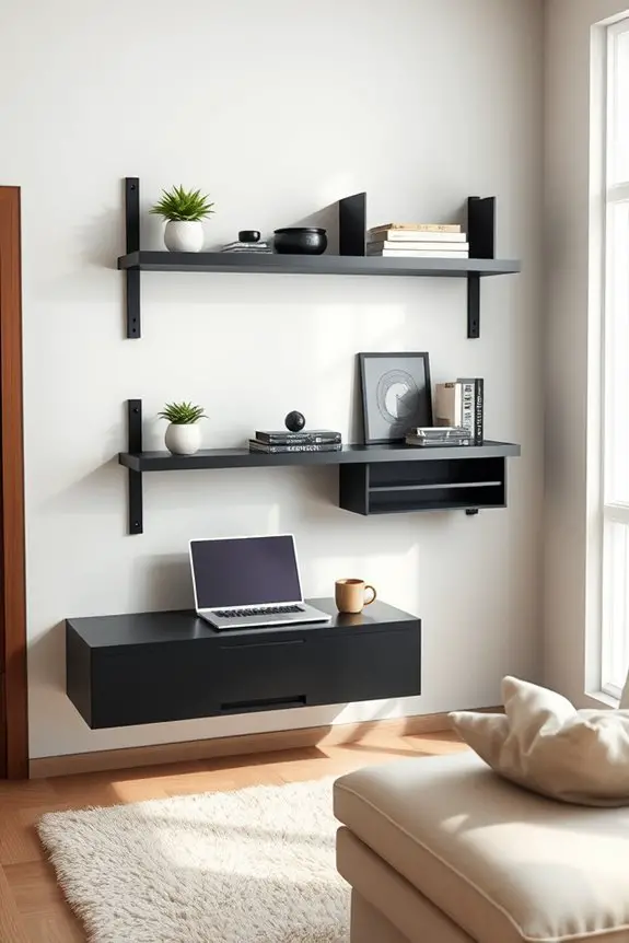 stylish multifunctional floating desks