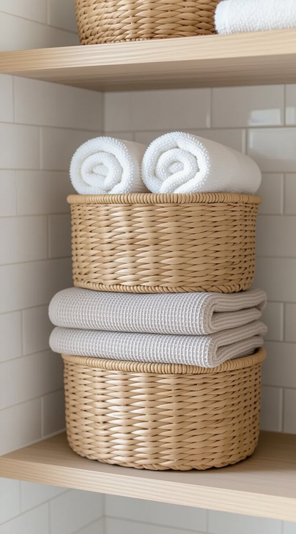 stylish open basket storage