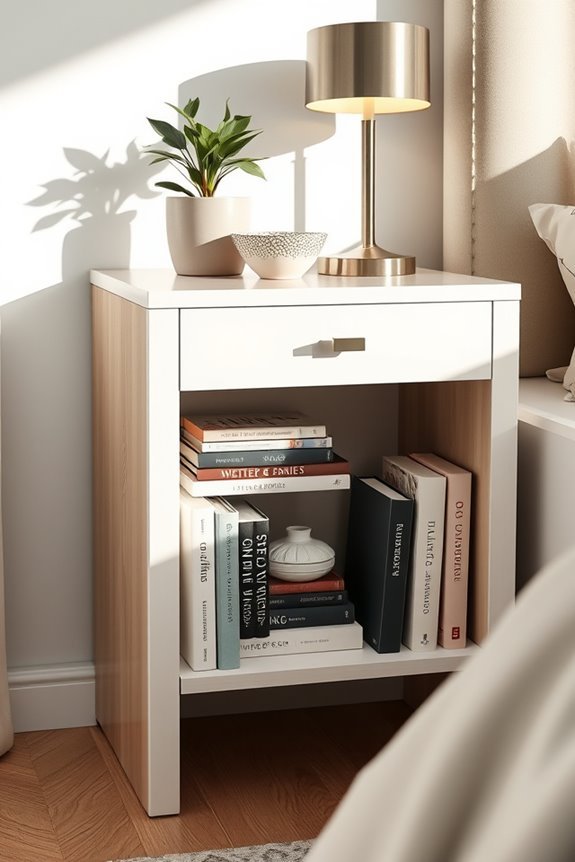 stylish open book storage