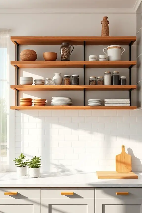 stylish open shelving decor