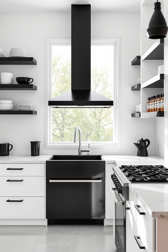 stylish open shelving design