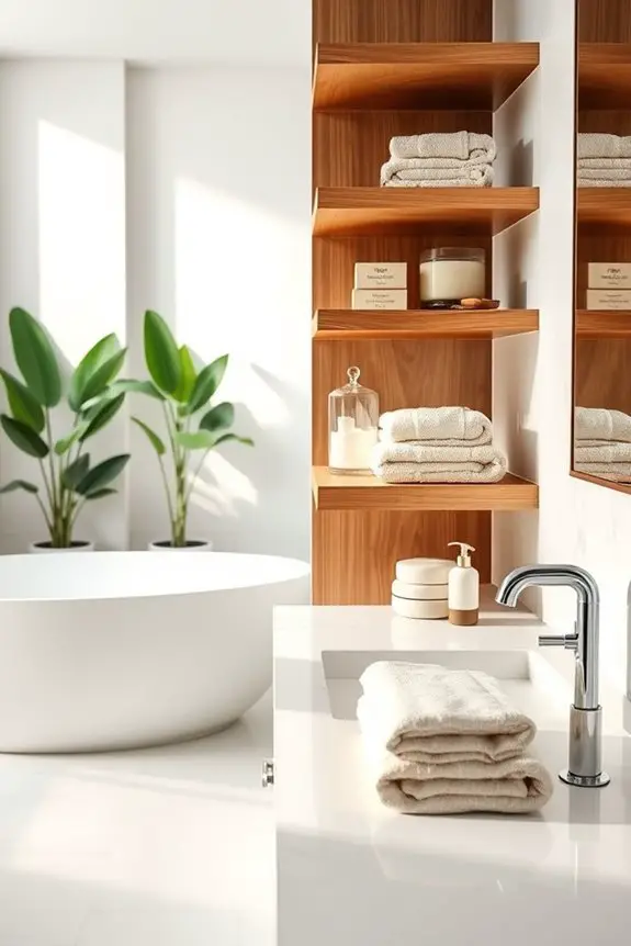 stylish open shelving design
