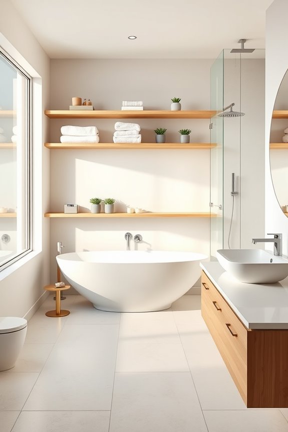 stylish open shelving display