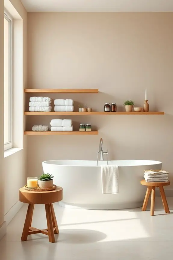 stylish open shelving display