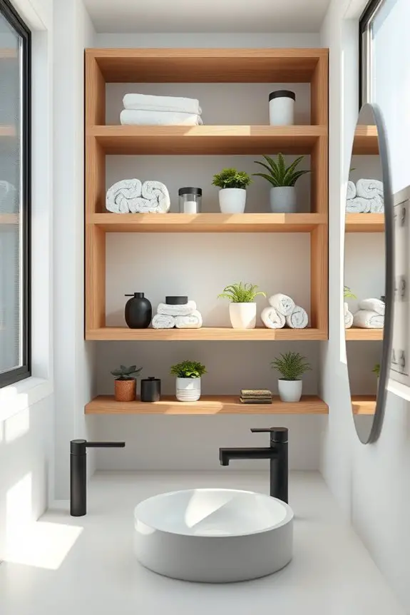 stylish open shelving solution