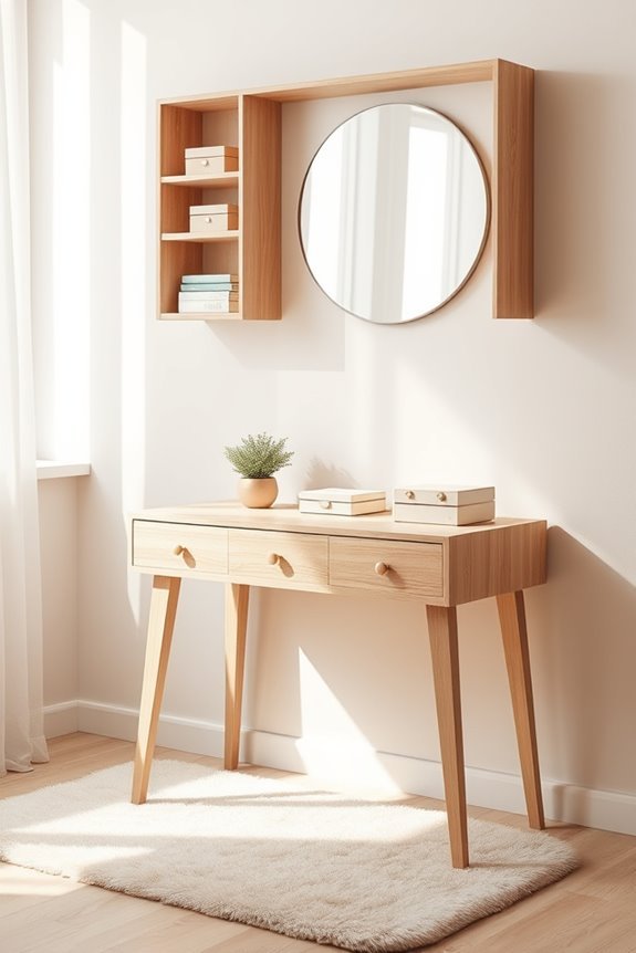 stylish open shelving table