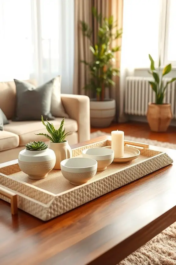 stylish organization with trays