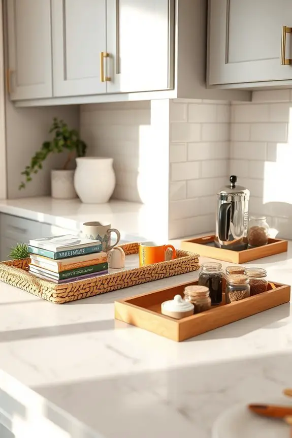 stylish organization with trays