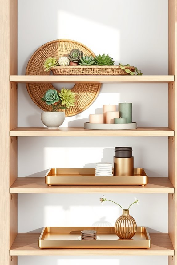stylish organization with trays