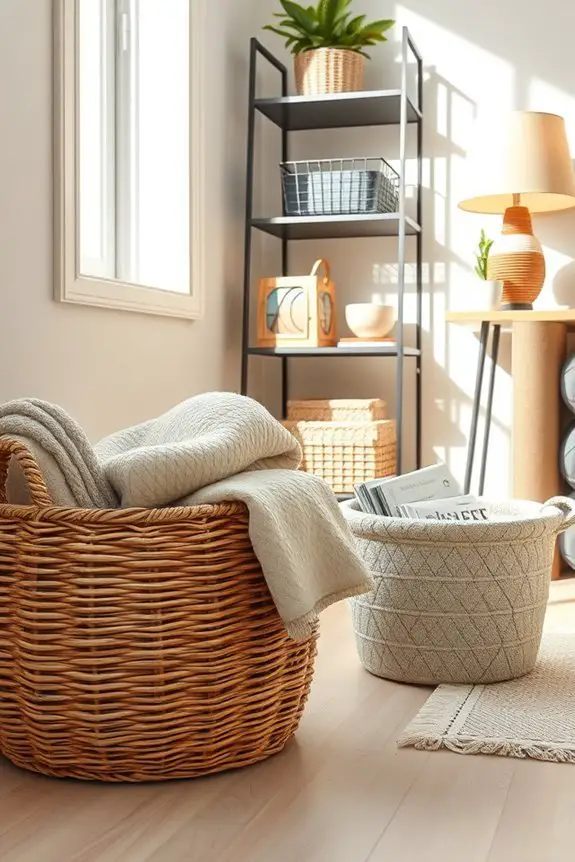 stylish organizational decorative baskets