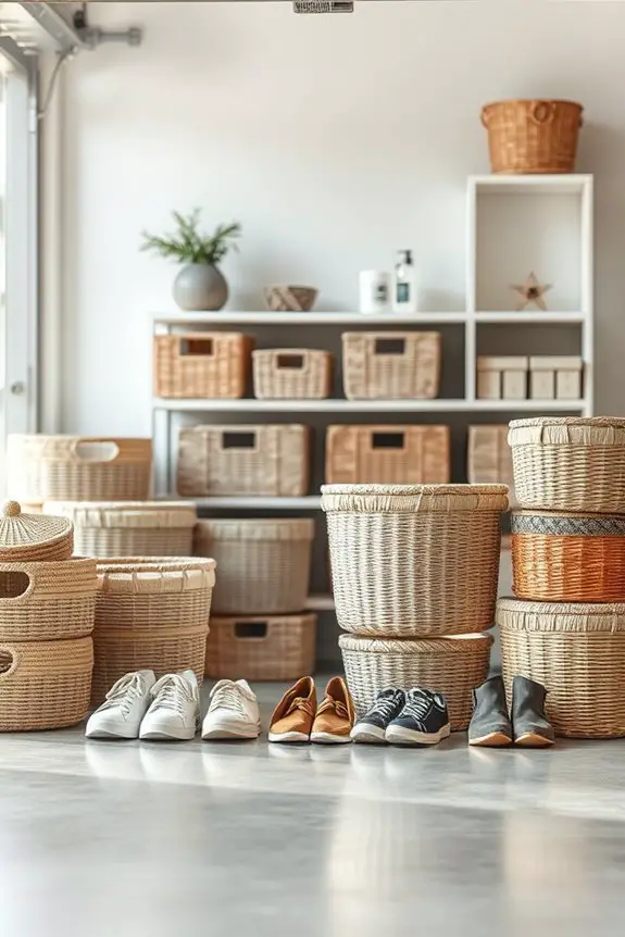stylish organized shoe storage