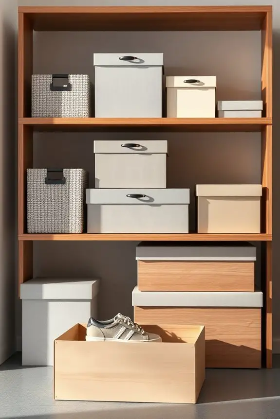 stylish organized shoe storage