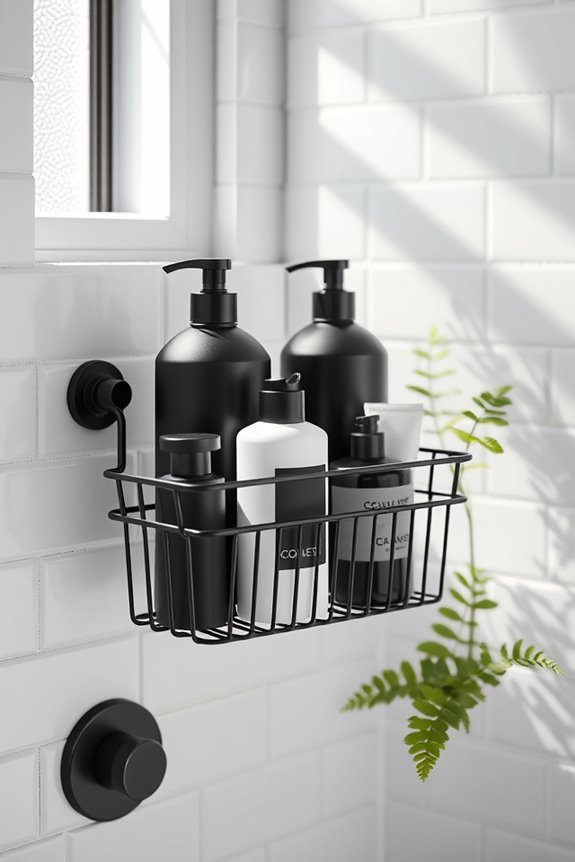 stylish organized shower essentials